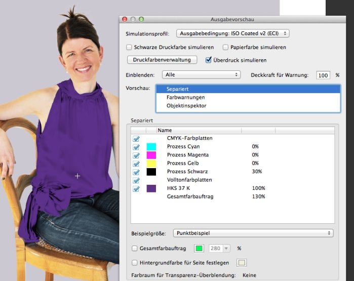 Esame finale media designer: Problemi con i colori spot HKS: Screenshot Adobe Acrobat Pro