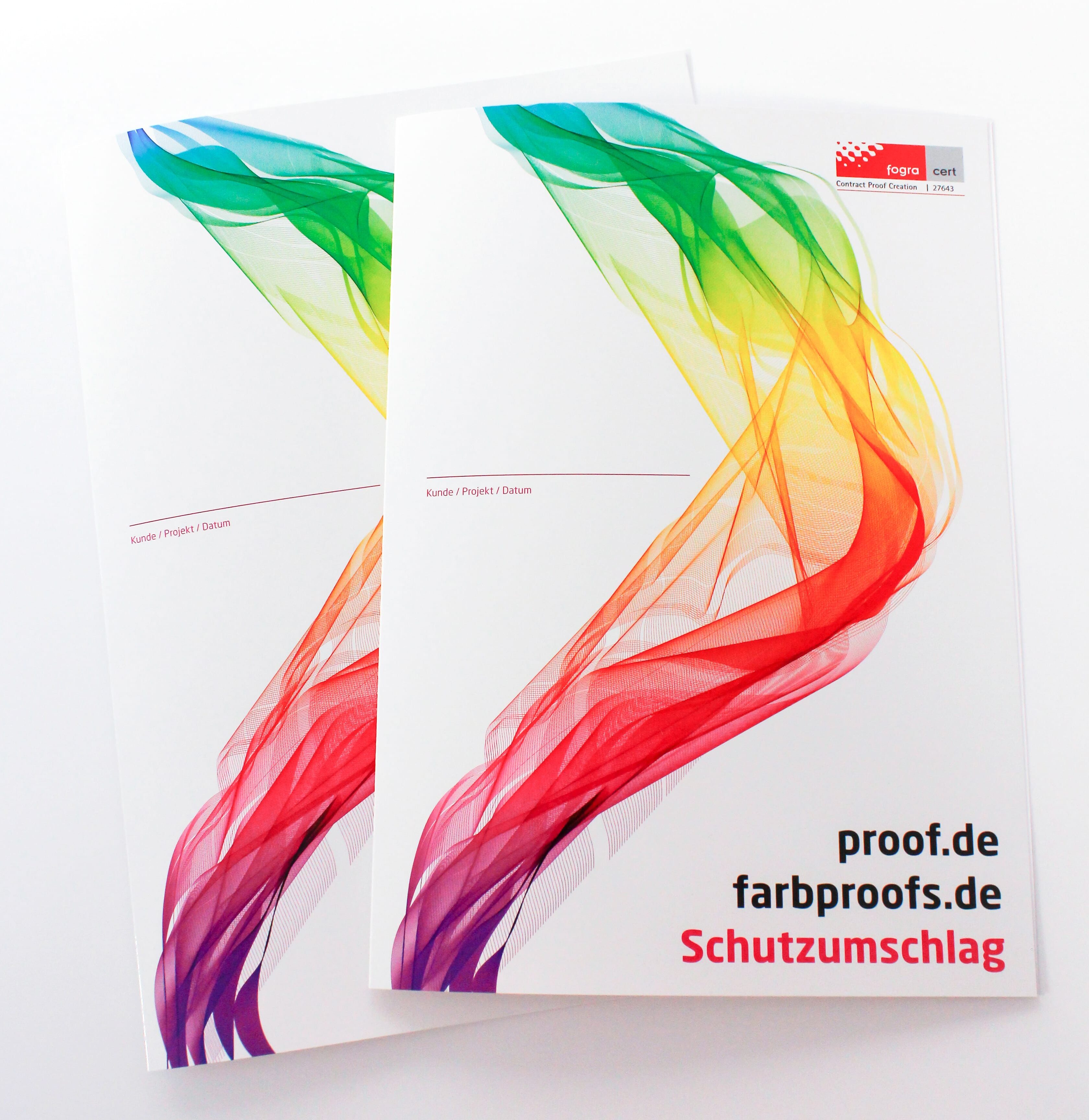 proof.de Schutzumschlag für zwei Formate für Proofs/Digitalproofs