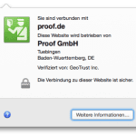 shop.proof.de: SSL-Zertifikats-Übersicht