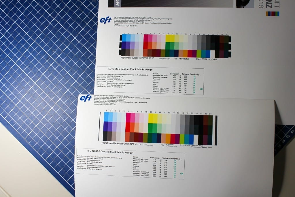 Différence entre Fiery XF 6.1 Spectroproofer ILS30 et ILS20 dans la gamme de supports UGRA/Fogra V3 CMYK