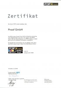 Proof GmbH PDFX-hazır PDF/X-4 Prova Çıktı Sertifikası 2018