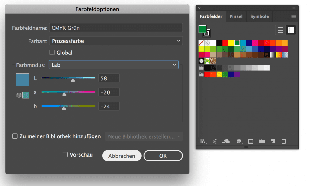 Adobe Illustrator 2019 värvivaliku LAB sisestamine on võimalik ainult ilma kümnendkohtadeta