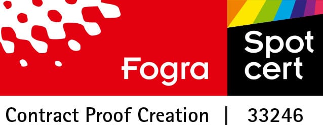 Fogra-certifiering Proof GmbH 2019 Kontrakt Bevisskapande 33246