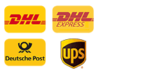 Versandarten von Proof.de: DHL, DHL Express, Deutsche Post und UPS bzw. UPS Express