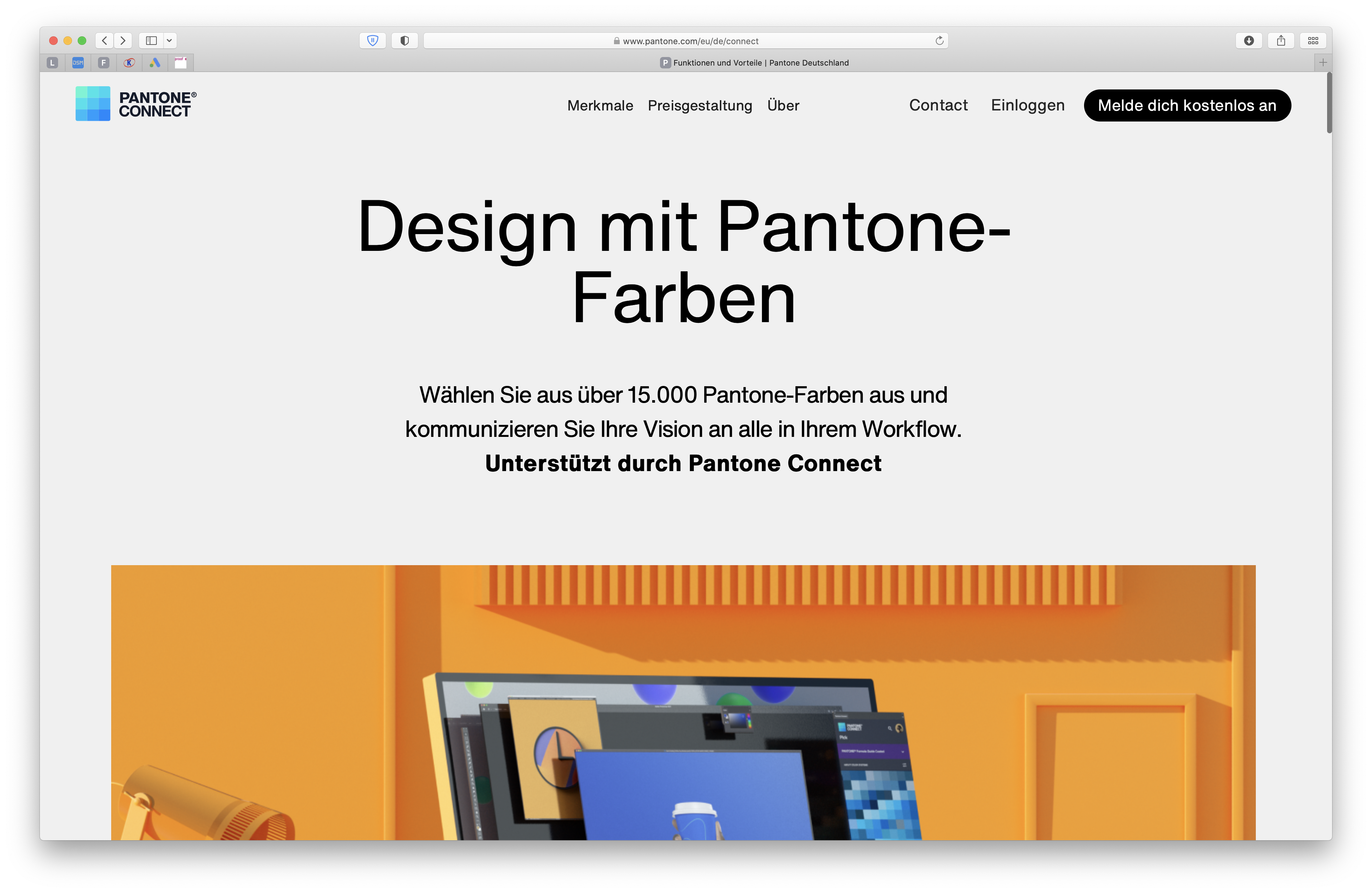 Nouvelle page d'accueil de PANTONE Find a Colour : Désormais, uniquement avec PANTONE Connect : sans inscription, il n'est même plus possible d'accéder aux valeurs RGB et CMYK des couleurs PANTONE sur le site Web de PANTONE.